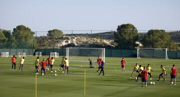 La Selección Colombia realizó su primer entrenamiento en Alicante y se prepara para los amistosos ante Chile y Argelia. 
