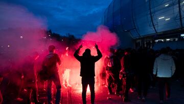 Desórdenes públicos en las inmediaciones del estadio de la Real Sociedad.