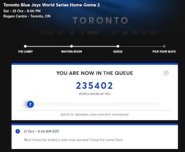 Boletos para la Serie Mundial en Toronto alcanzan precios históricos