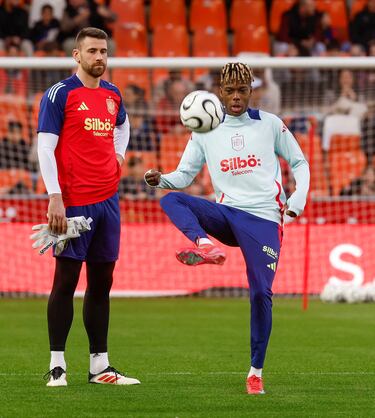 Unai Simón y Nico Williams.