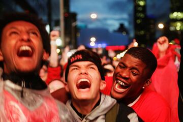 Los seguidores de Toronto Raptors salieron a las calles de la capital de la provincia de Ontario para celebrar por todo lo alto la consecución del anillo de la NBA tras derrotar en las finales a Golden State Warriors. 