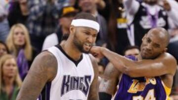 DeMarcus Cousins, junto a Kobe Bryant.