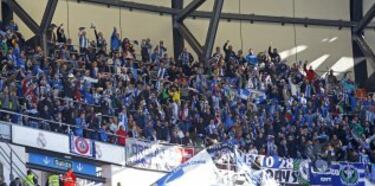 Aficionados del Leganés.