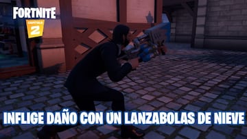 Fortnite Cap&iacute;tulo 2 - Temporada 1 | Desaf&iacute;o del Festival de Invierno: fase 2 de 2 - Inflige da&ntilde;o a enemigos con un lanzabolas de nieve