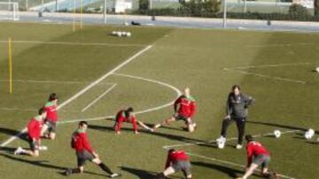 La plantilla del Athletic se entrena en Valdebebas