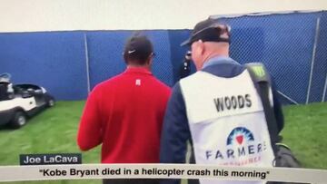 Cuando Tiger Woods se entera de la muerte de Kobe Bryant