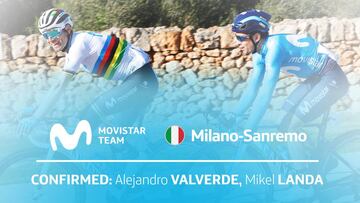 Valverde y Landa estar¨¢n este s¨¢bado en la Mil¨¢n-San Remo