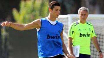 Cristiano habló con Mourinho antes del entrenamiento