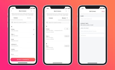 Modo Anti-ex para Tinder: Bloquear tus contactos de la agenda