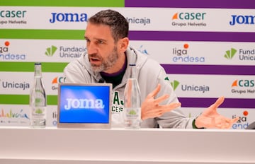 Ibon Navarro, en la rueda de prensa previa al partido contra Valencia Basket.