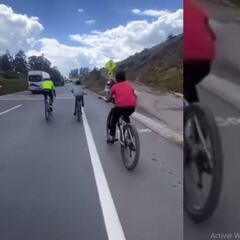 El gran gesto de Nairo con unos niños mientras entrenaba