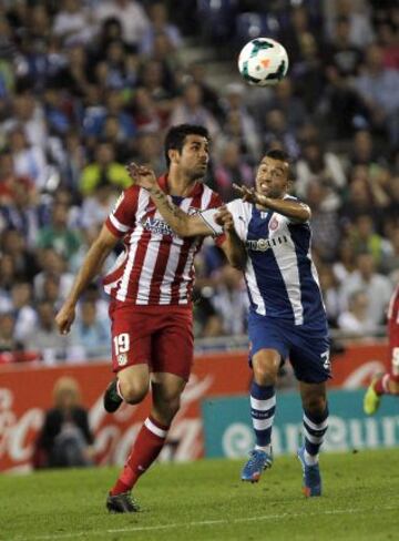 Espanyol-Atlético de Madrid. Diego Costa y Simao.