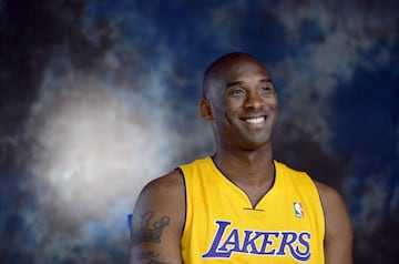 EL SEGUNDO, CA - OCTOBER 01: Kobe Bryant #24 of the Los Angeles Lakers on a video set for members of the media during Media Day at Toyota Sports Center on October 1, 2012 in El Segundo, California. (Photo by Harry How/Getty Images)