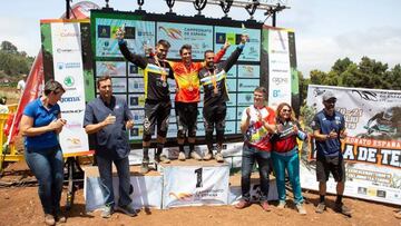 Los ganadores &eacute;lite masculina del campeonato BTT DH de Espa&ntilde;a