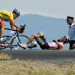 El ciclocross de Armstrong y la terrible caída de Beloki