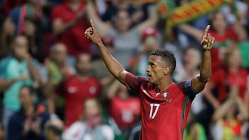 Football Soccer - Portugal v Gibraltar - International friendly match - Bessa stadium, Porto, Portugal - 01/09/16. Portugal&#039;s Nani Almeida celebrates his goal against Gibraltar.  REUTERS/Miguel Vidal