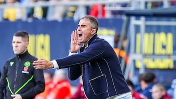 Gaizka Garitano en la tarde de hoy frente al Levante.