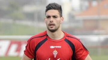 Botía, en el entrenamiento.