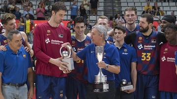 El Barcelona, campeón de la Liga Catalana.