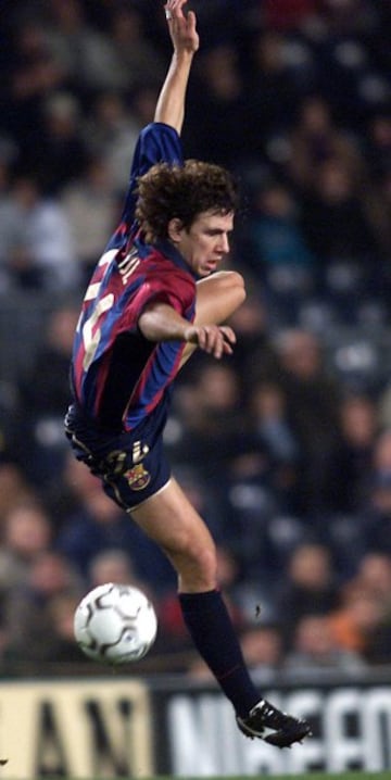 06/01/2002. Puyol durante el Barcelona - Zaragoza de la temporada 2001-2002.