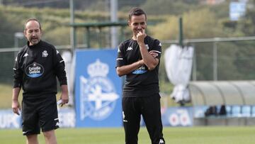 09/09/21 ENTRENAMIENTO DEL DEPORTIVO DE LA CORU&Ntilde;A BORJA JIMENEZ  y el segundo entrenador