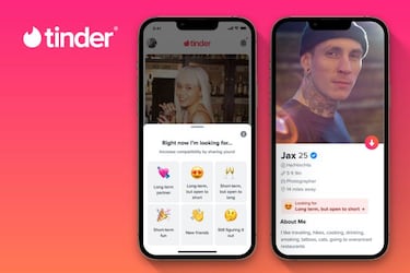 Tinder estrena una función para indicar qué tipo de relación estás buscando