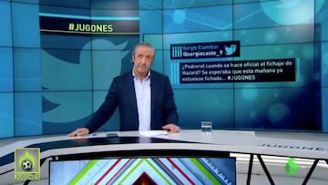 El Madrid no anunció a Hazard ¿Cumplirá Pedrerol su palabra de no presentar hoy Jugones?