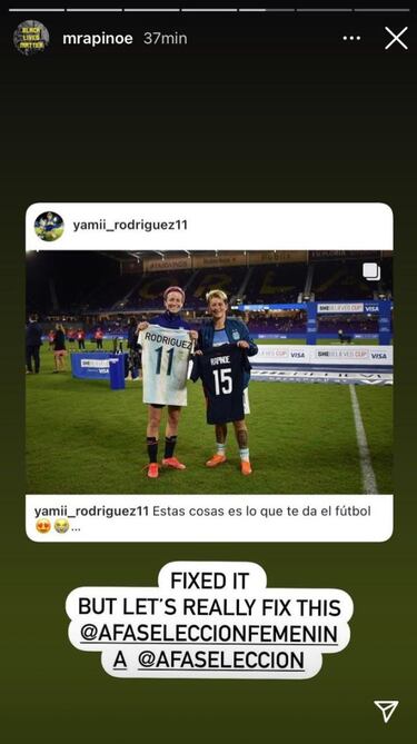 El reclamo de la estadounidense Megan Rapinoe, mejor futbolista del mundo, a la AFA