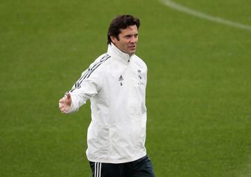 Santiago Hernán Solari's first training session as interim coach at Real Madrid.