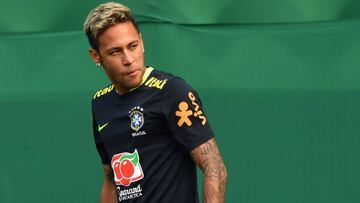 El delantero de la selección de Brasil y del PSG, Neymar.