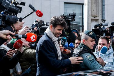 Las imágenes de Gerard Piqué en el juicio