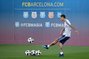 Argentina trained at the Ciutat Esportiva Joan Gamper in Sant Joan Despi,  Barcelona today.