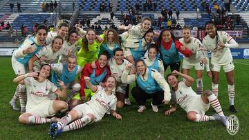El Milan celebra el pase a la final.