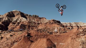 Jaxson Riddle performs at Red Bull Rampage in Virgin, Utah USA on October 15, 2021 // Bartek Wolinski / Red Bull Content Pool // SI202111120504 // Usage for editorial use only // 