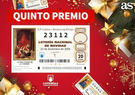23112 y 60649, quintos premios del sorteo de la Lotería de Navidad 2025: ¿dónde han tocado?
