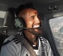 Vidal estalló de la risa en su vuelo en helicóptero: “No se ve el estadio de la U”