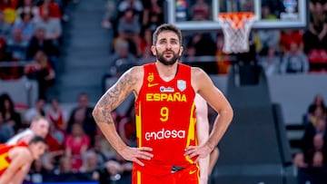 Ricky Rubio, en el partido ante Letonia.