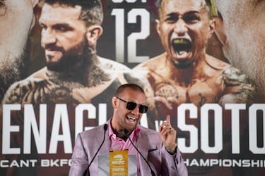 Conor Mcgregor, protagonista de la rueda prensa en el Hotel Hard Rock, presentando la velada de Bare Knuckle Fighting Championship (BKFC) entre Franco Tenaglia y Tony Soto.
