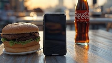 iPhone Coca Cola hamburguesa