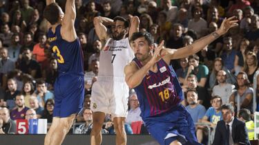 21/06/19 BALONCESTO BASKET CUARTO PARTIDO PLAYOFF FINAL LIGA ACB LIGA ENDESA BARCELONA LASSA - REAL MADRID FACUNDO CAMPAZZO THOMAS HEURTEL PIERRE ORIOLA