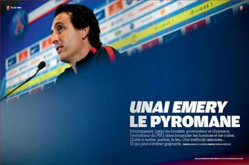 Reportaje interior a Unai Emery en el número de 'France Football' del 11 de octubre de 2016.