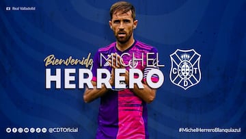 M&iacute;chel Herrero es presentado como nuevo jugador del CD Tenerife.