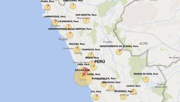 Mapa de casos por coronavirus por departamento en Perú: hoy, 6 de mayo