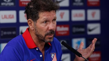Simeone, en rueda de prensa.