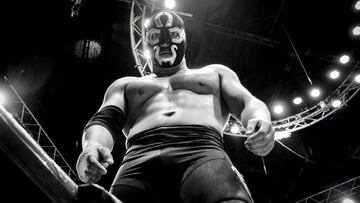 Cuatrero durante una función de lucha libre