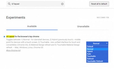 Cómo recuperar el estilo lineal de Google Chrome