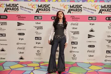 Jessica, posando en el photocall de Los40 Music Awards.