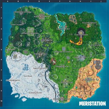 La isla de Fortnite a fecha 27/08/2019