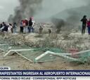Manifestantes toman el aeropuerto de Arequipa