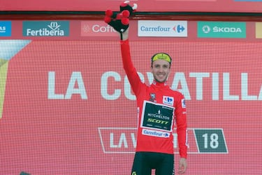 Simon Yates priva a Valverde del maillot rojo por un segundo